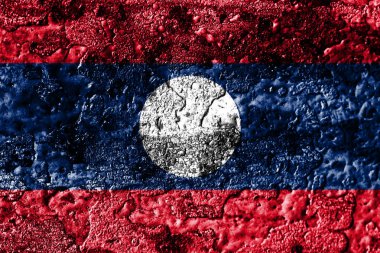 Laos grunge paslı metal doku bayrak, pas metal arka plan