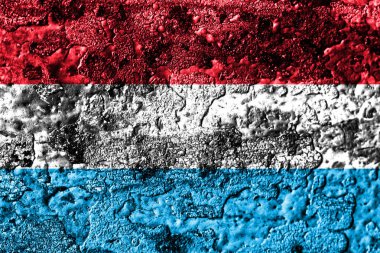 Lüksemburg grunge paslı metal doku bayrak, pas metal arka plan