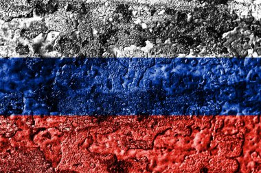 Rusya grunge paslı metal doku bayrak, pas metal arka plan