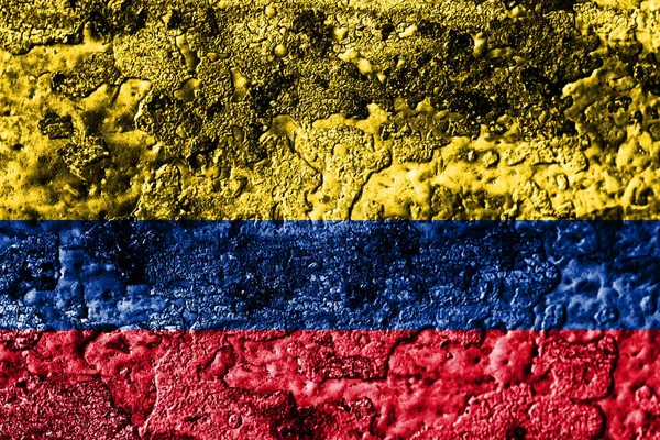 Kolumbie Grunge Zrezivělé Kovové Textury Vlajka Koroze Kovů Pozadí — Stock fotografie