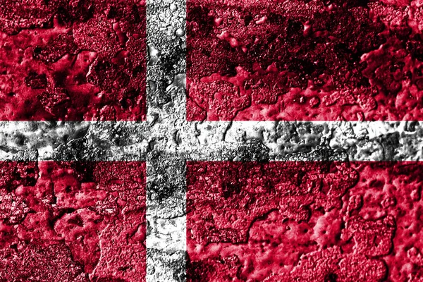 デンマーク グランジさびた金属の質感フラグ 防錆金属の背景 — ストック写真