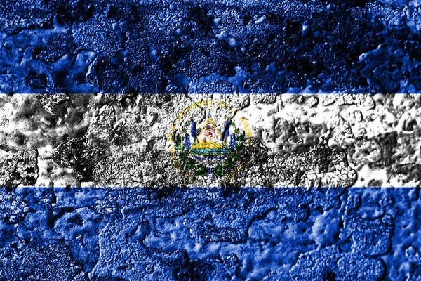 Salvador Grunge Oxidado Bandera Textura Metálica Fondo Metal Óxido —  Fotos de Stock