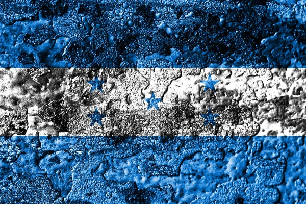 Honduras Grunge Metal Oxidado Textura Bandera Fondo Metal Oxidado —  Fotos de Stock