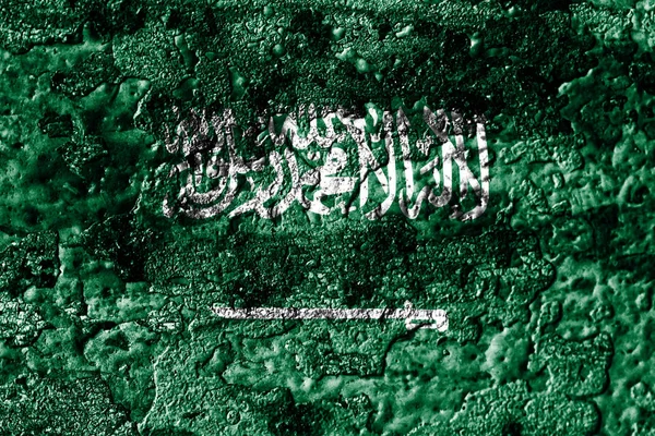 Szaúd Arábia Grunge Rozsdás Fém Szövet Lobogó Rozsda Fém Háttér — Stock Fotó