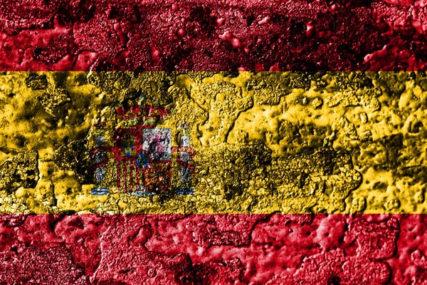 Флаг Испании Ржавого Металла Ржавый Металлический Фон — стоковое фото