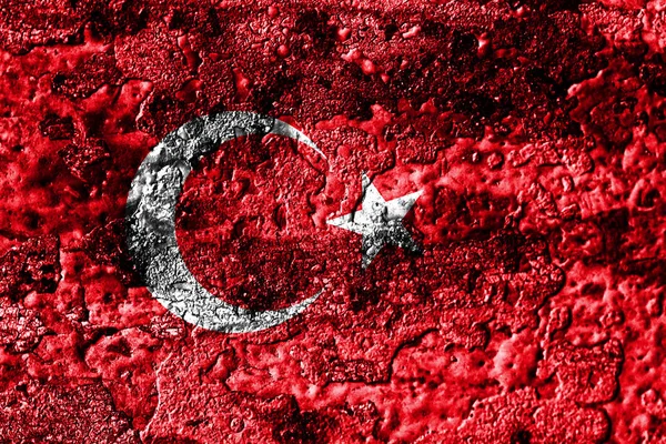 Vecchio Grunge Turchia Sfondo Bandiera — Foto Stock