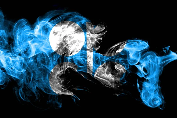 Государственный Флаг Опек Сделан Цветного Дыма Изолированного Черном Фоне Абстрактный — стоковое фото