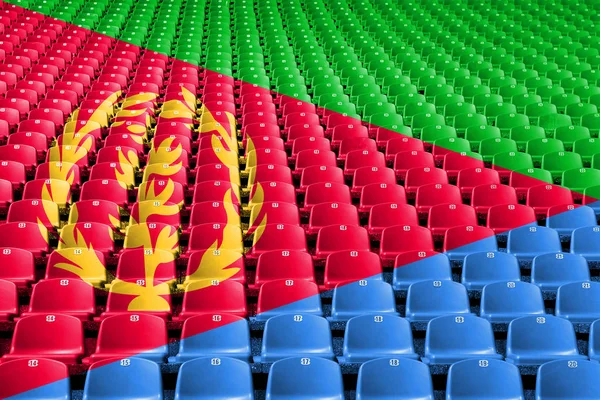 Eritrea Zászló Nézőtéri Ülések Sport Verseny Fogalma — Stock Fotó