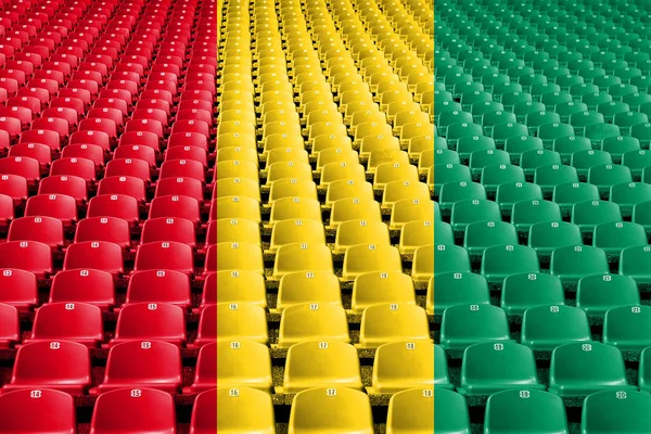 几内亚旗子体育场位子 体育比赛理念 — 图库照片