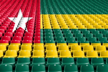 Togo bayrak stadyum koltukları. Spor rekabet kavramı