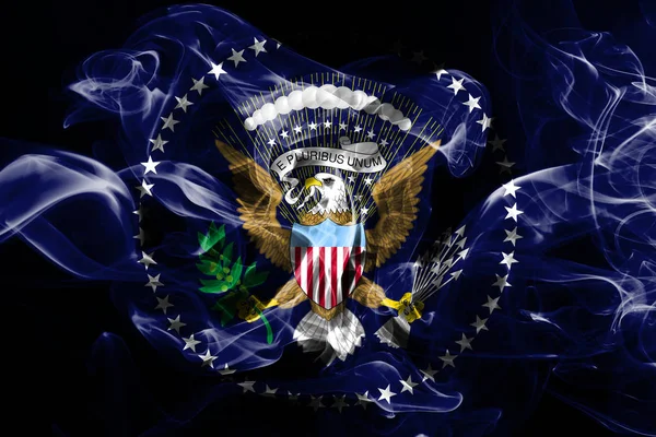 Εθνική Σημαία Του Προέδρου Των Ηνωμένων Πολιτειών Κατασκευασμένα Από Χρωματιστό — Φωτογραφία Αρχείου