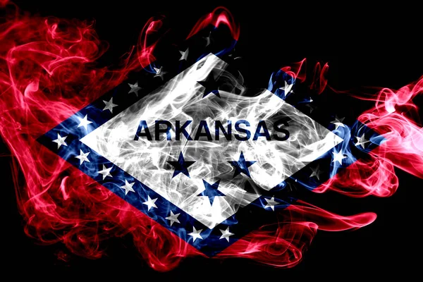 Drapeau Fumée État Arkansas États Unis Amérique — Photo