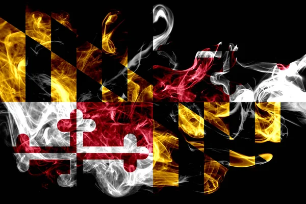 Maryland State Smoke Flag États Unis Amérique — Photo