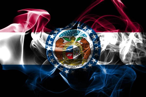 Bandera Humo Del Estado Missouri Estados Unidos América —  Fotos de Stock