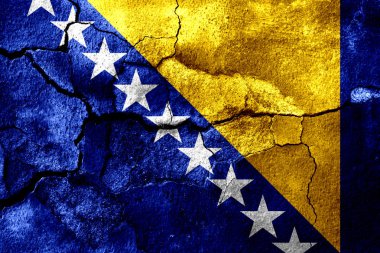 Bosna-Hersek paslı doku bayrak, paslı arka plan