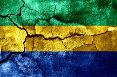 Gabon paslı doku bayrak, paslı arka plan