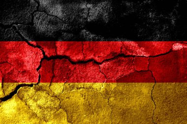 Almanya paslı doku bayrak, paslı arka plan
