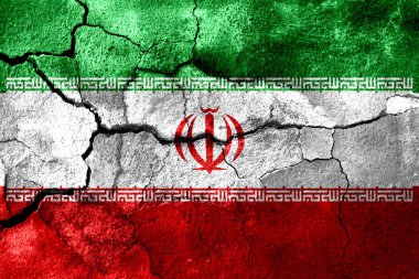 Iran paslı doku bayrak, paslı arka plan