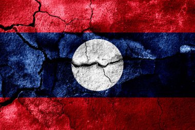 Laos bayrağı, paslı arka plan doku paslı