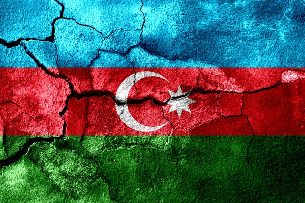 Vlag Van Verroeste Textuur Van Azerbeidzjan Roestige Achtergrond — Stockfoto