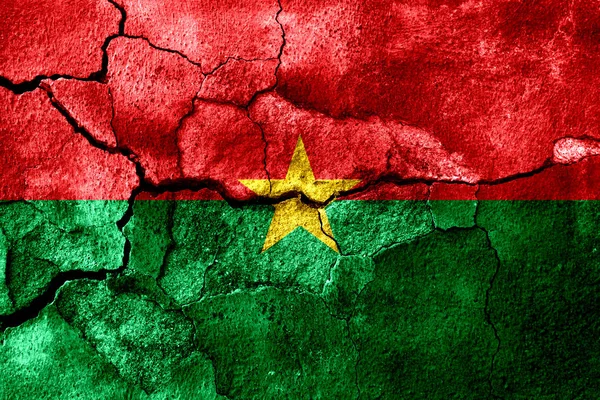 Burkina Faso Rozsdás Textúra Zászló Rozsdás Háttér — Stock Fotó