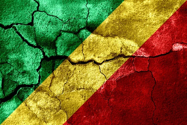 Kongói Rozsdás Textúra Zászló Rozsdás Háttér — Stock Fotó