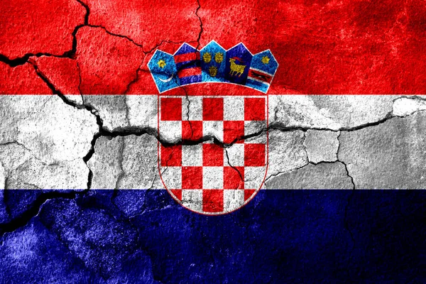 Hırvatistan Paslı Doku Bayrak Paslı Arka Plan — Stok fotoğraf