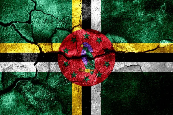 Dominica Bandera Textura Oxidada Fondo Oxidado —  Fotos de Stock