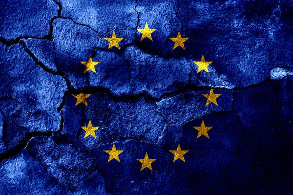 Európai Unió Rozsdás Textúra Zászló Rozsdás Háttér — Stock Fotó