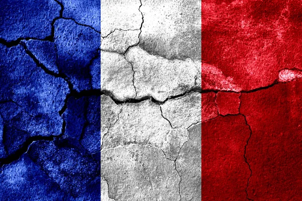 Франция Ржавый Текстурный Флаг Ржавый Фон — стоковое фото
