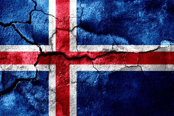 아이슬란드 녹슨된 플래그 — 스톡 사진
