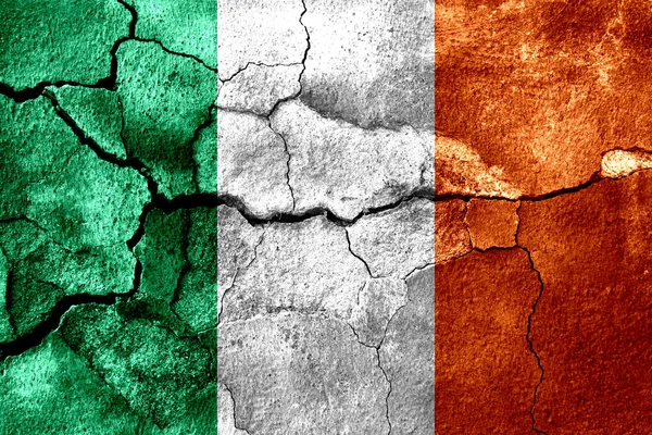 Írország Rozsdás Textúra Zászló Rozsdás Háttér — Stock Fotó