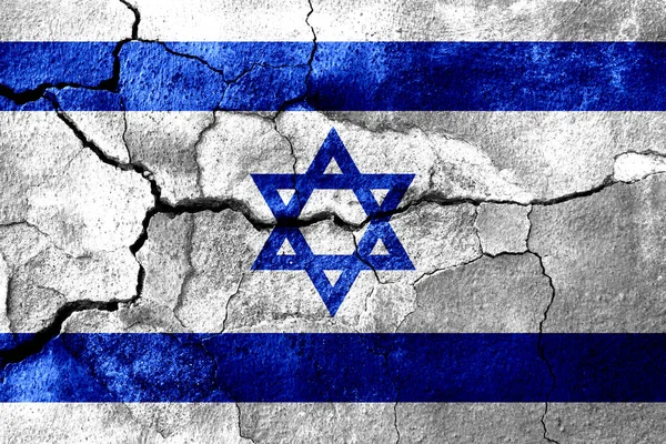 Izrael Rozsdás Textúra Zászló Rozsdás Háttér — Stock Fotó