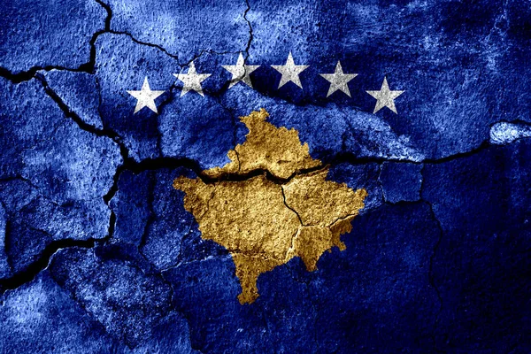 Kosovo Zrezivělý Textury Pozadí Vlajky Rezavý — Stock fotografie