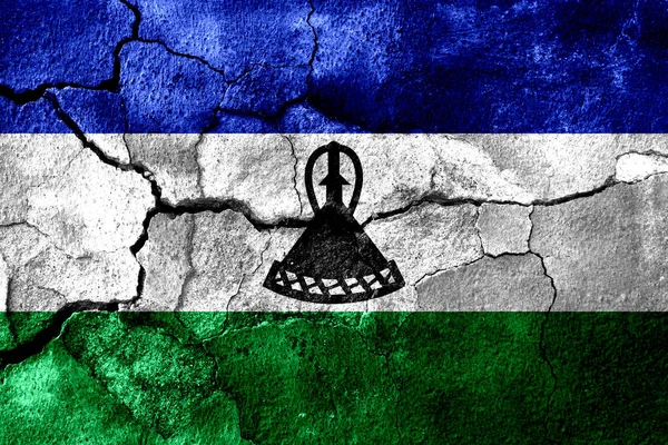 Lesotho Zrezivělý Textury Pozadí Vlajky Rezavý — Stock fotografie