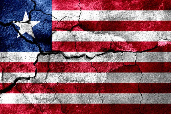 Liberia Rostiga Textur Flagga Rostig Bakgrund — Stockfoto