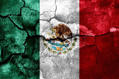 Meksika paslı doku bayrak, paslı arka plan