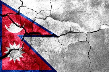 Nepal paslı doku bayrak, paslı arka plan