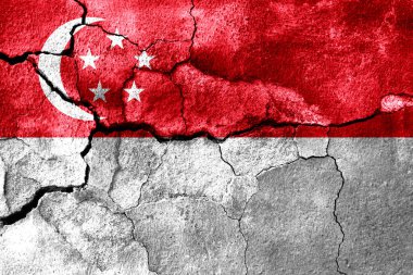 Singapur paslı doku bayrak, paslı arka plan