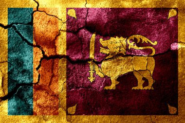 Sri Lanka paslı doku bayrak, paslı arka plan