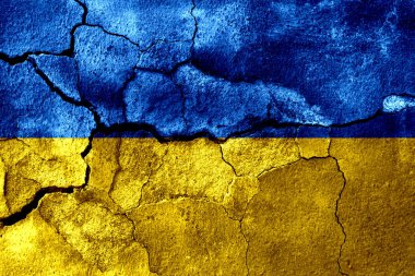 Ukrayna paslı doku bayrak, paslı arka plan