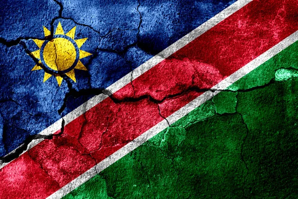 Namibia Bandiera Texture Arrugginito Sfondo Arrugginito — Foto Stock