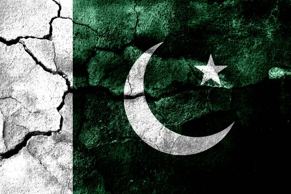 Pakistan Rostige Texturfahne Rostiger Hintergrund — Stockfoto
