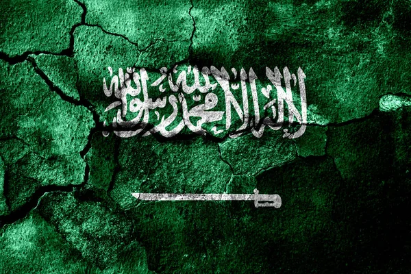 Arábia Saudita Bandeira Textura Enferrujada Fundo Enferrujado — Fotografia de Stock