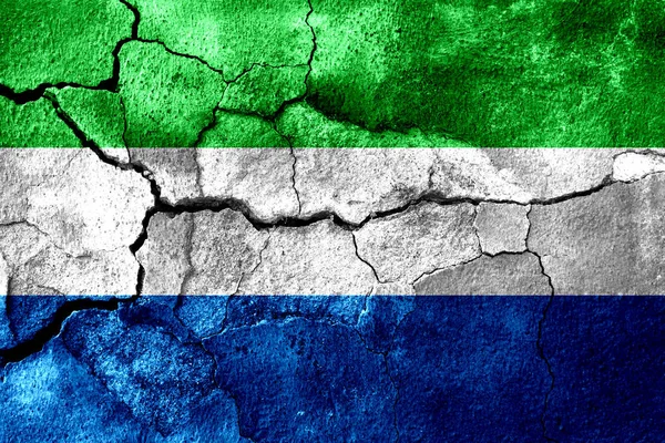 Sierra Leone Zrezivělý Textury Pozadí Vlajky Rezavý — Stock fotografie