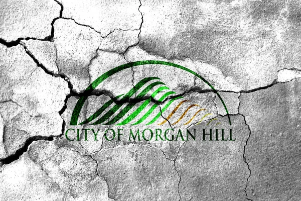 Morgan Hill City Smoke Flag California State United States America — Stock Photo, Image