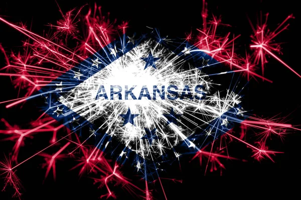 Arkansas State Smoke Flag Spojené Státy Americké — Stock fotografie