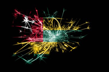 Togo havai fişek bayrak köpüklü. Yeni yıl 2019 ve Noel partisi konsepti