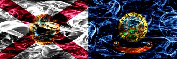 Idaho State Smoke Flag United States America — Stock Photo, Image