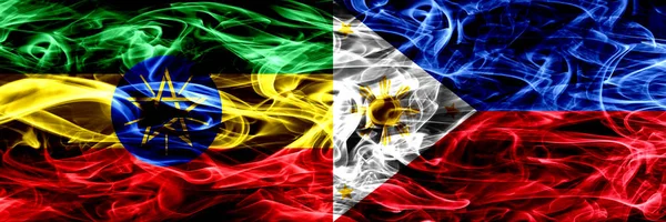 Etiyopya vs Türkiye, Filipino renkli duman bayrakları yan yana yerleştirilmiş